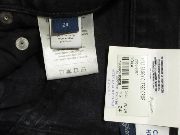 NWT Citizens of Humanity Ayla in Viola Black Baggy Cuffed Crop Jeans 24 - Image 8
