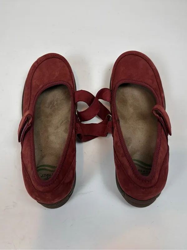 Dansko Red Suede Leather Mary Jane Comfort Shoes EU 37 US 6.5-7 - Image 12