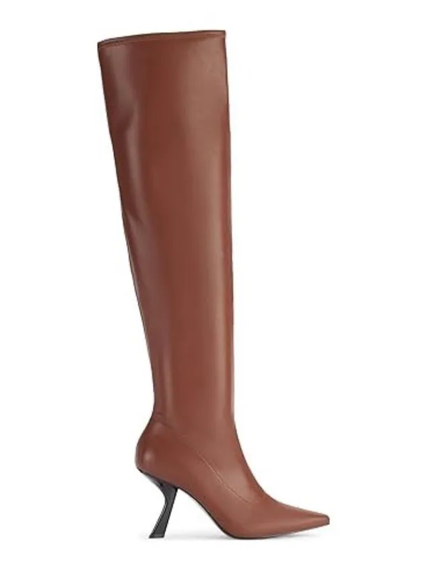 KARL LAGERFELD Paris Kian Knee High Heeled Boots Brown Womens Size 7 NIB - Image 6