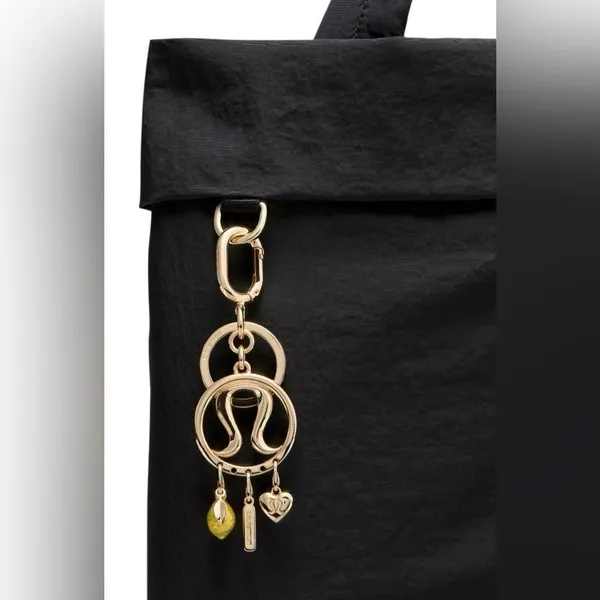 Lululemon Charm Logo Keyring Charm Heart Lemon Bag Charm - Image 5