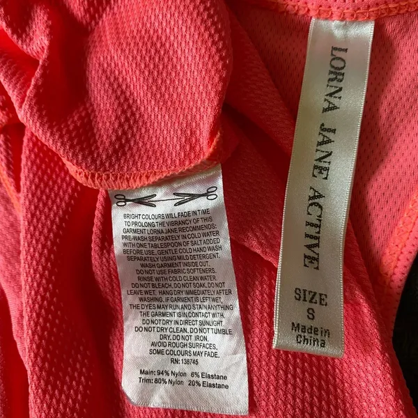 Lorna Jane Sporty Chic Clean Performance Yoga Racerback Tank‎ Top S Pink - Image 9