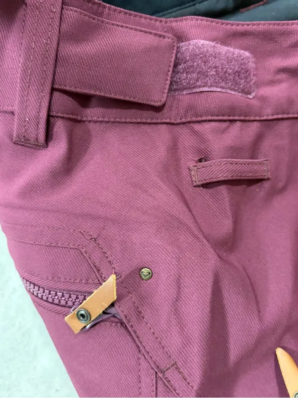 Roxy Women's Cabin? Shell Snow Pants Ski Snowboard Winter maroon red vented Lg - Image 7
