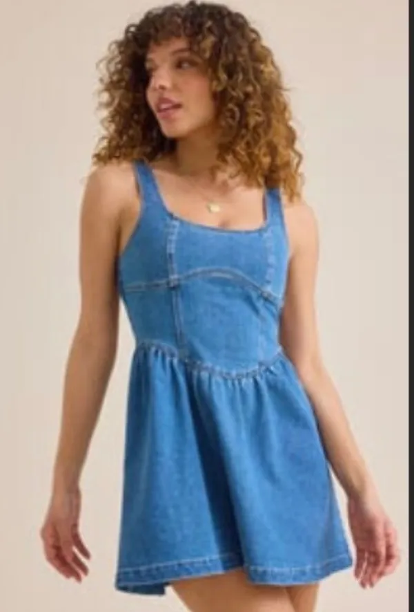 Altard State Larkin Mini Jean Dress - Image 2