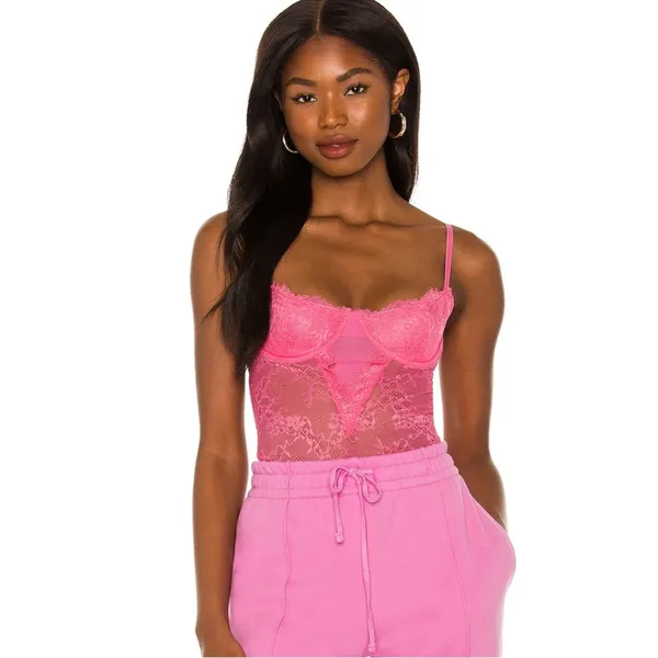 Lovers + Friends Ariella Bodysuit in Rose - Image 5
