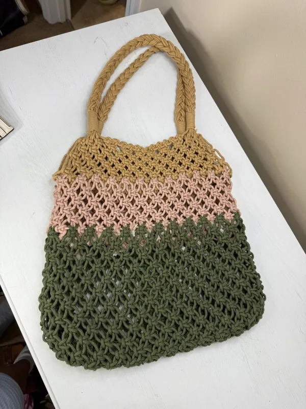 Aerie Multicolor Crochet Tote Bag - Image 3