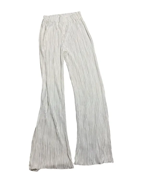 🤍 Bridal Pajama Set Size Small Pleated Button Down Pants Wedding PJs 🤍 White - Image 6
