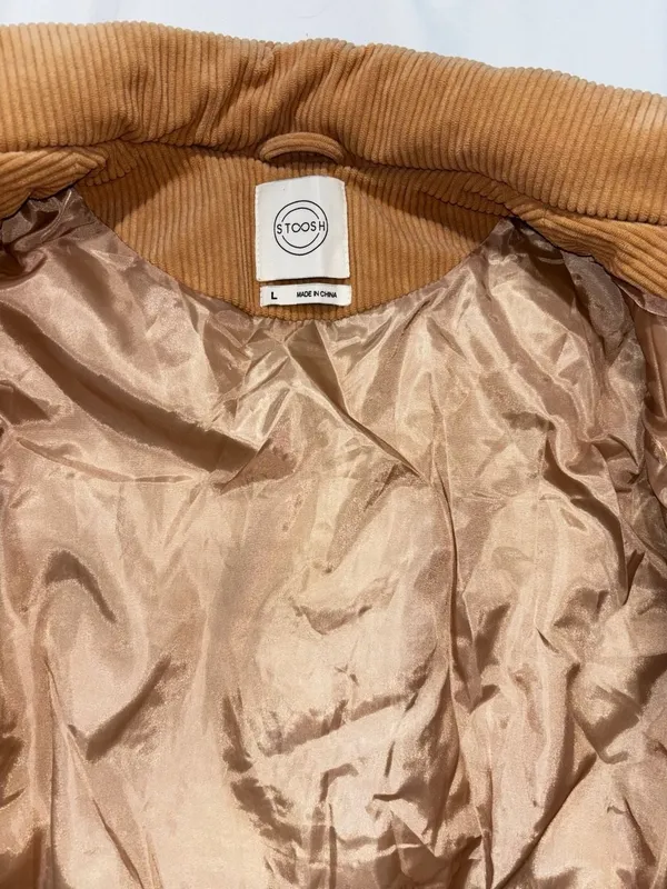 Stoosh Corduroy Puffer Vest Size L Brown - Image 4