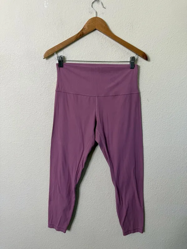 Lululemon Align Ribbed High-Rise Pant 25"‎ Velvet Dust Womens Size 10 - Image 2