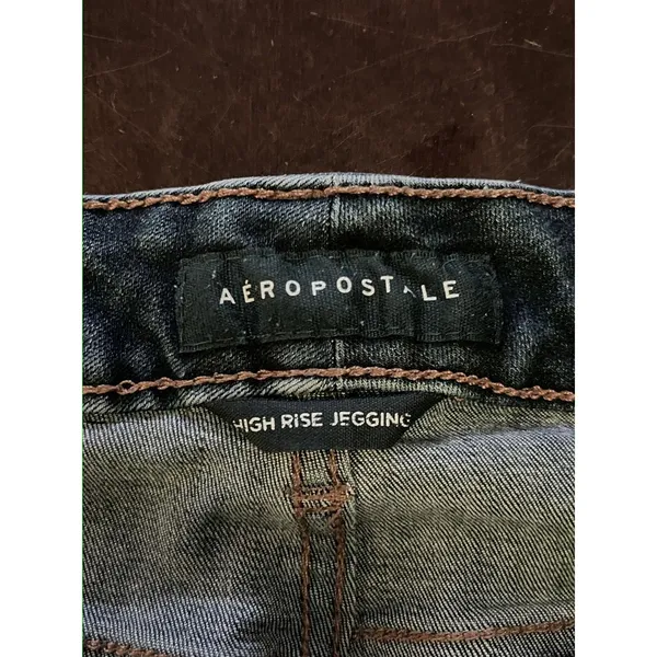 Aeropostale High Rise Jegging Jeans Womens 10 Medium Wash Blue Stretch Denim - Image 7