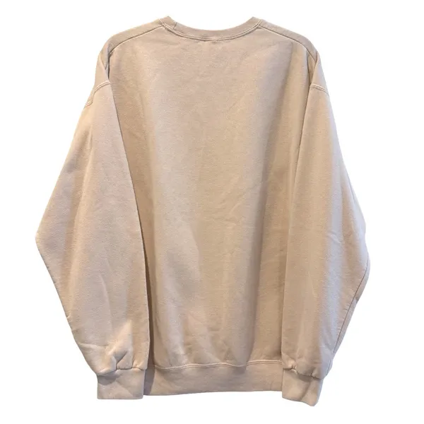Womens "Hello Pumpkin" Crewneck Sweatshirt Long Sleeve Beige Graphic Fall Size L - Image 3