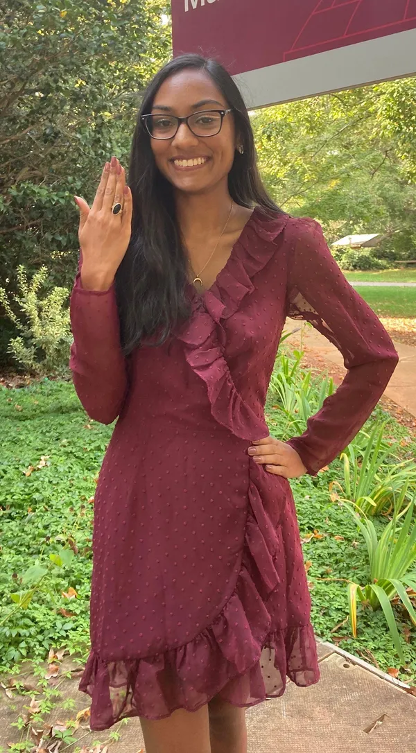Showpo Maroon Long Sleeve Dress - Image 2