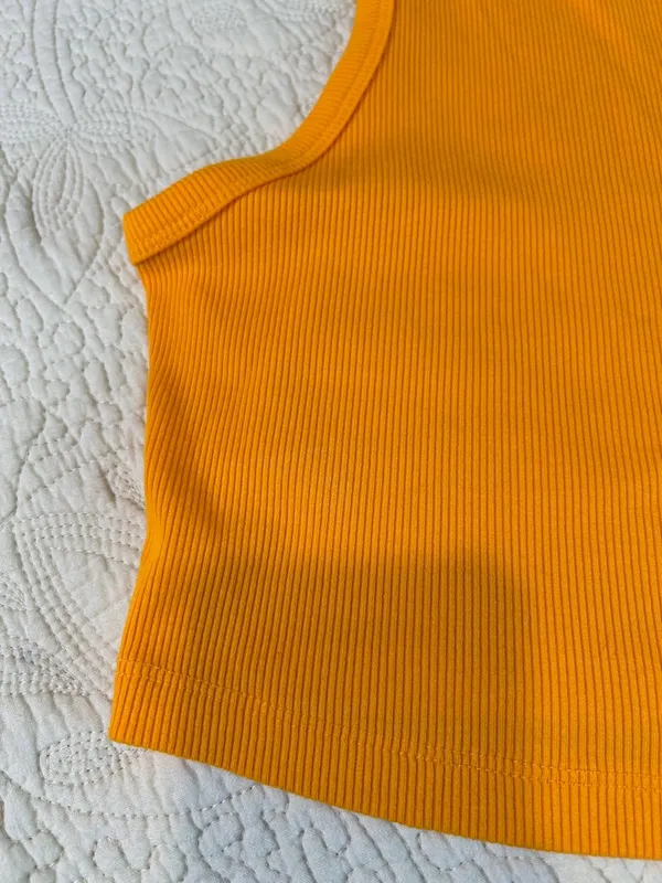 wild fable Ribbed Cropped Tank in Bright Orange - Image 3