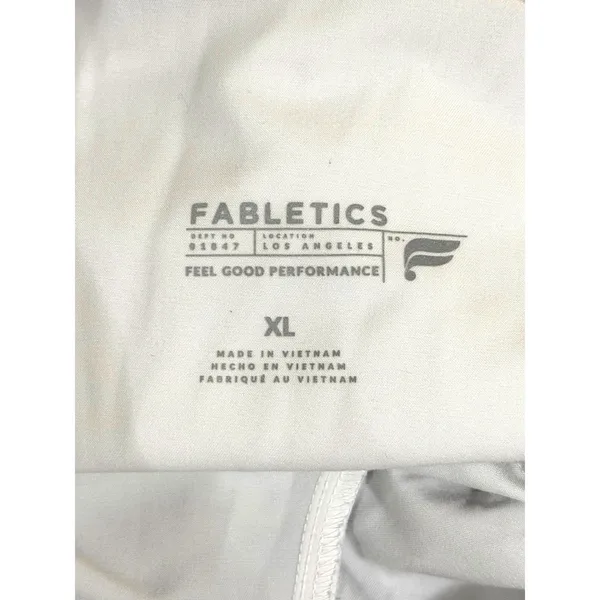 Fabletics White Performance Jogger Pants Womens‎ XL Drawstring Cargo GJ2253977 - Image 3