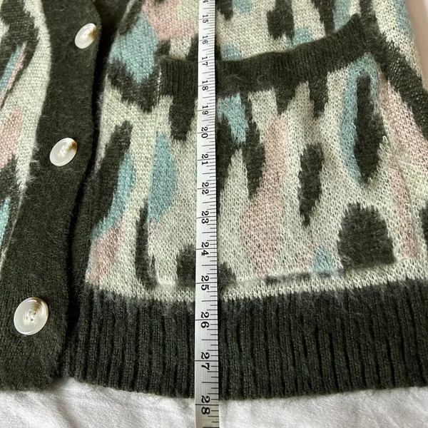 Mystree Womens Soft Cardigan Sweater Size Medium Button Up Pockets Multi Pattern - Image 11