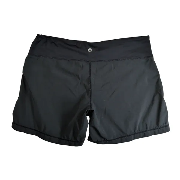 Lululemon Unlined Run Shorts Black Size 8 Activewear Midi Workout Running - Image 2