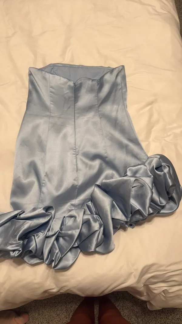 Meshki Blue Mini Dress Satin - Image 3