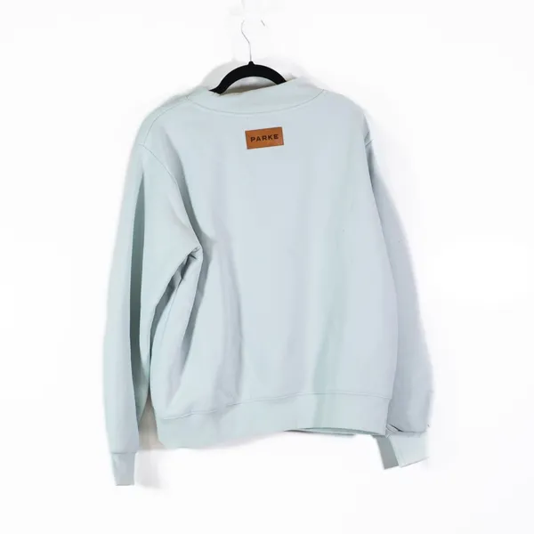Parke Classic Mockneck Pullover Long Sleeve Fleece Lined Sweater Arctic Blue - Image 4