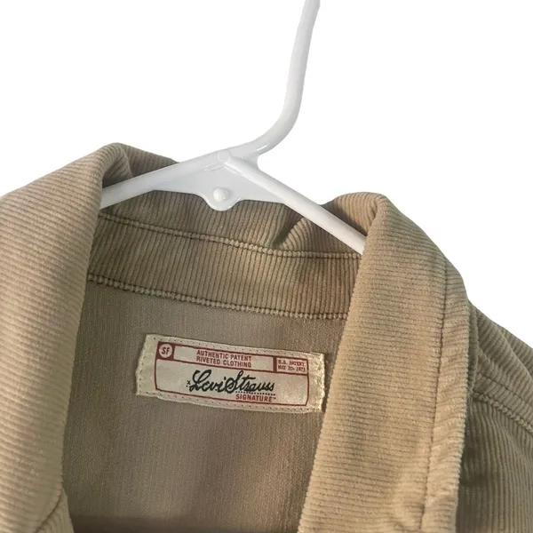 Levi's Levi Strauss Women's‎ Size Small Corduroy Tan Button Up Jacket - Image 4