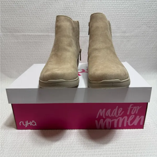 Ryka Noelle Beige Ankle Booties - Image 4