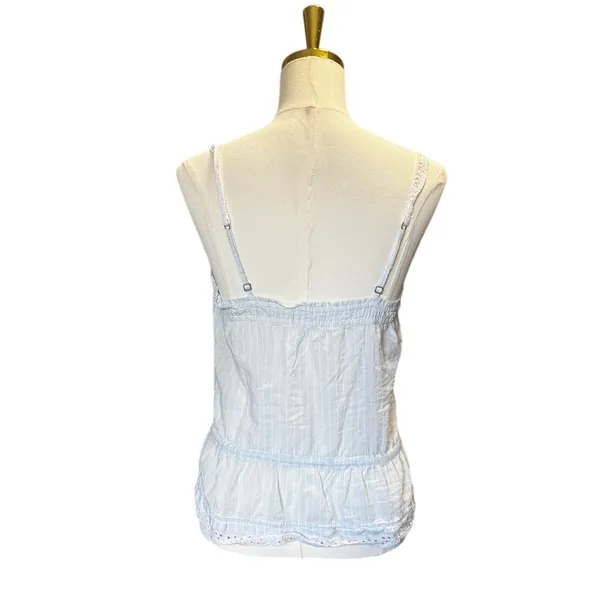 Abercrombie & Fitch Pale Aqua Blue Cami Top with Lace Trim Size M - Image 2