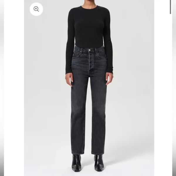 AGOLDE High Rise 90s Pinch Jeans - Black- Size 23 - Image 2