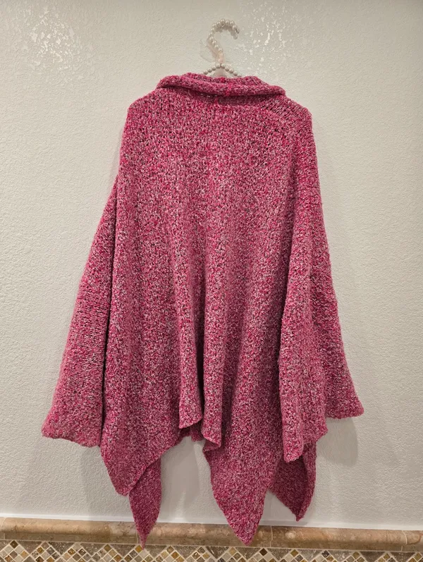 Free People BFF Cardigan Open Front in a Prickly Pear pink color S - Image 4