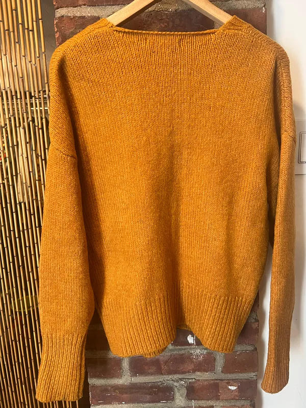 Warm Knit a Mustard Cardigan Sweater - Image 5