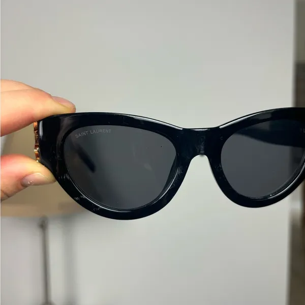 Saint Laurent Sunglasses SL M94 001‎ Shiny Black Frame Grey Lens - Image 2