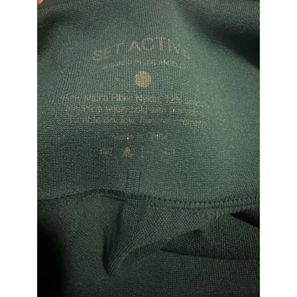 SET Active Green Seamless High Waisted Leggings Workout Yoga Pants approx XS - Image 5