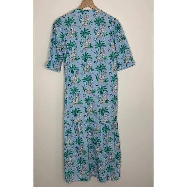 PrintFresh Brunch Dress in Leopard Mirage Organic Cotton Womens XS New - Image 3