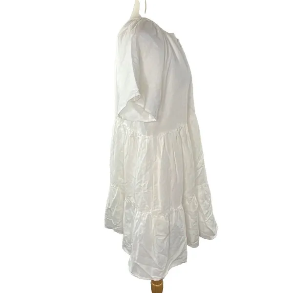 Madewell Women's $128 Linen-Blend Tiered Mini Dress Size S NF890 - Image 7