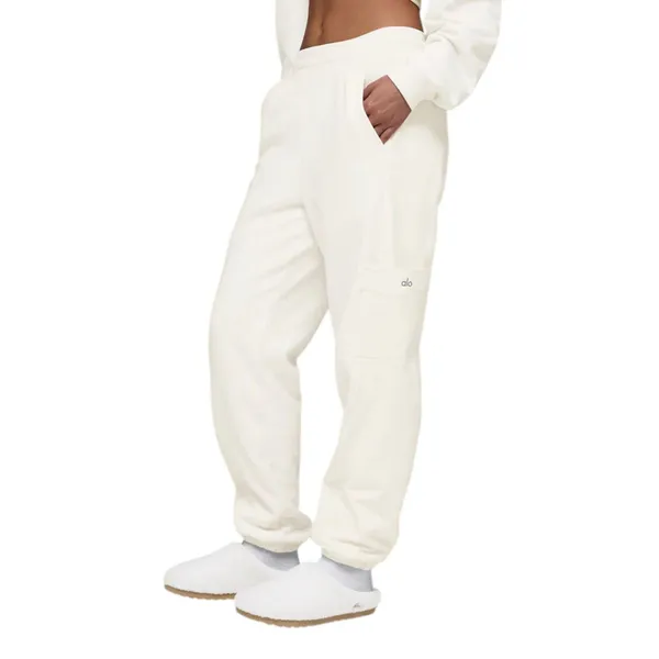 Alo Yoga Polar Fleece Wintry Mix Pant Ivory Cream Size XS - Image 8