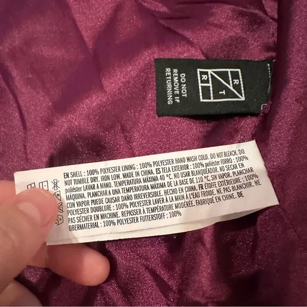 RTR‎ Endless Rose Purple Pink Single Breasted Long Sleeve Blazer Sz M - Image 9