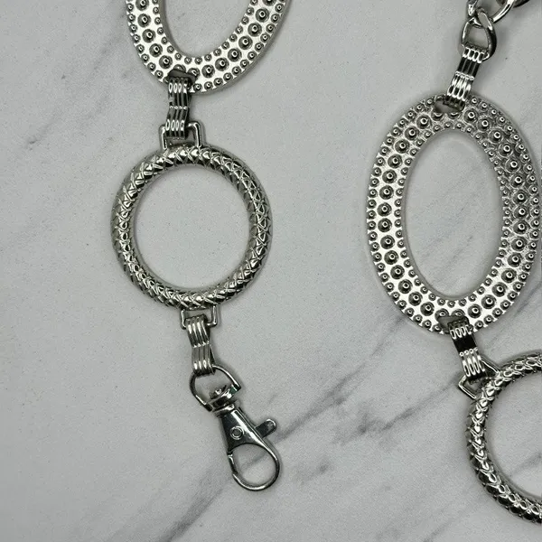 Chunky Studded Silver Tone Chain Belt One Size (OS) ✨ - Image 3