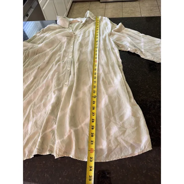 Soft Surroundings Tunic‎ Sz 1X Green Tie Dye Shirt Blouse Flowy Coverup Sheer - Image 6