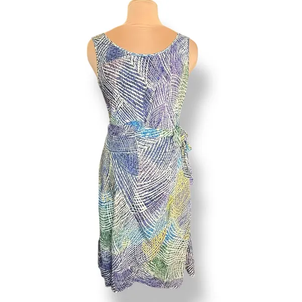 Jams World Hibiki Tank Top Large Blue Green Yellow Abstract Print Rayon‎ Hawaii - Image 7