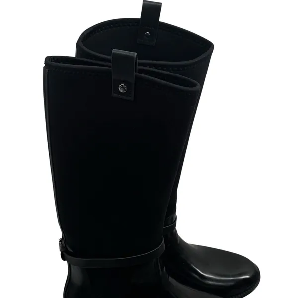 Michael Kors‎ Charm Stretch Calf Black Rain Boots Capsule Comfort Utility 9 - Image 8