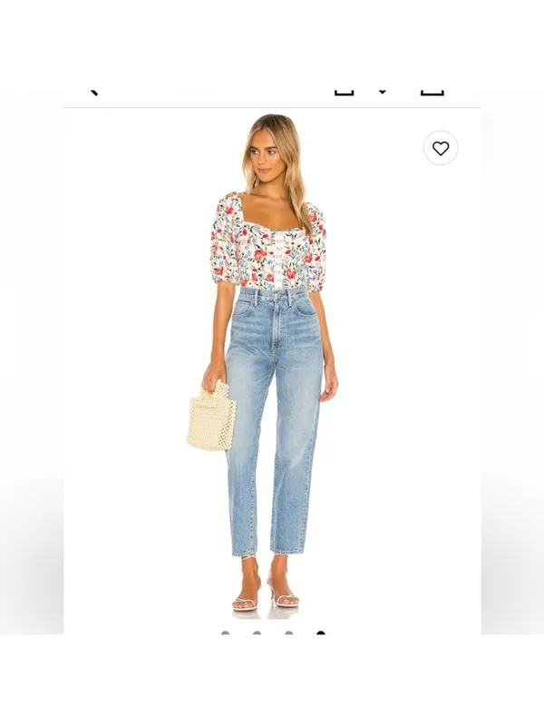 ASTR the Label Hook & Eye Square Neck Top in Red Multi - Image 3