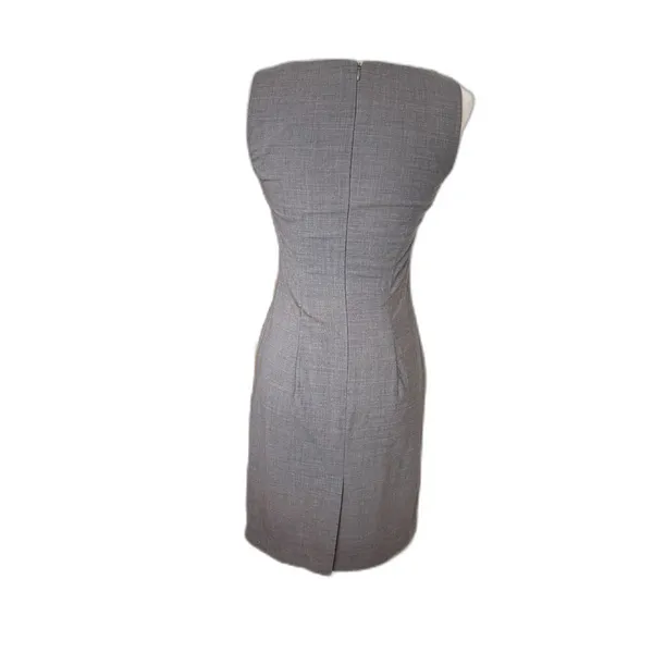 Theory | Wool Knee Length Career Dress Size 2 Office Sleeveless Basic Capsule - Image 3