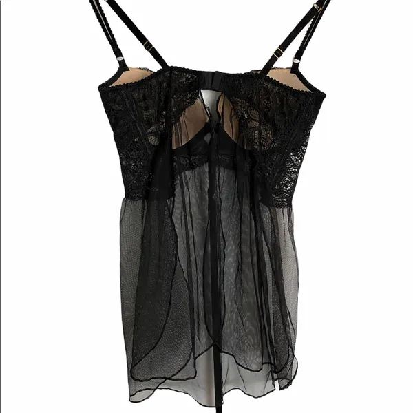 Victoria’s Secret Bustier Babydoll Top Goth Y2K Dark Romantic Whimsygoth 34C - Image 7