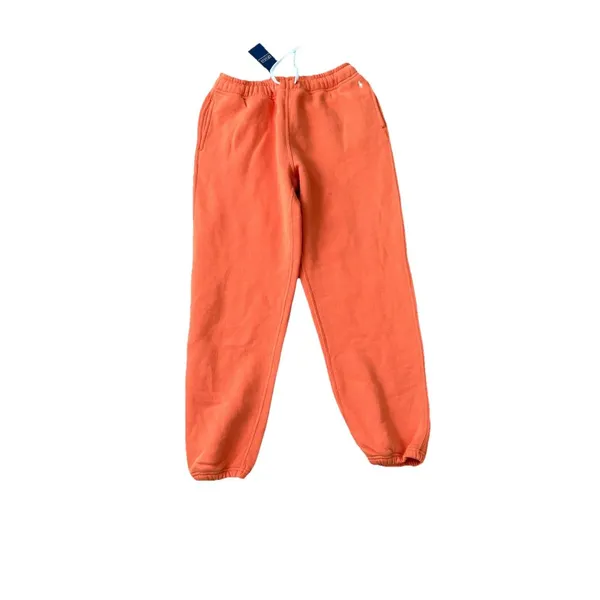 Ralph Lauren Polo Fleece Crewneck sweatshirt pants sweatsuit Orange S/XS New - Image 8