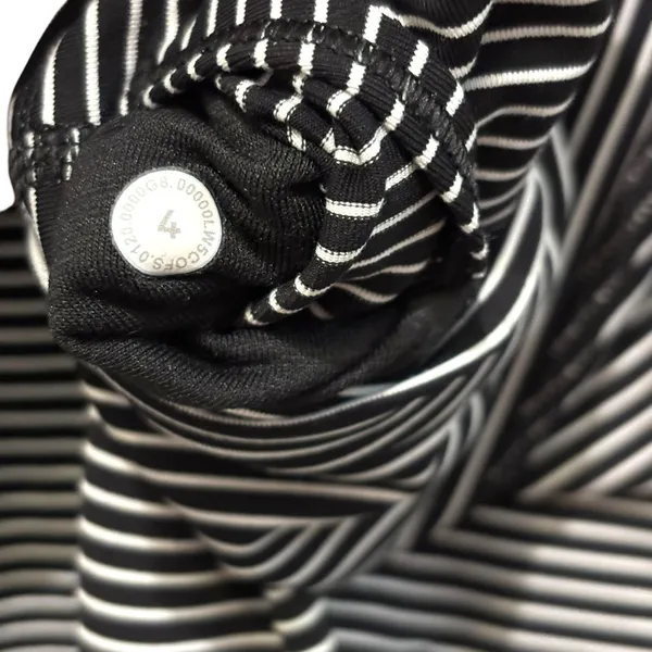 Lululemon wunder under black white stripe high rise full length leggings - Image 6
