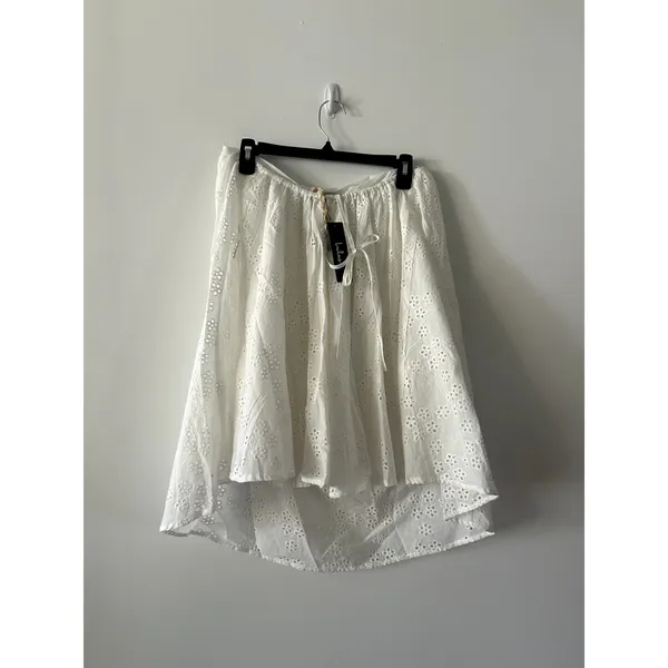 Lulus Mina White Cotton Resort Vacation Bridal Dress NWT Size S - Image 6