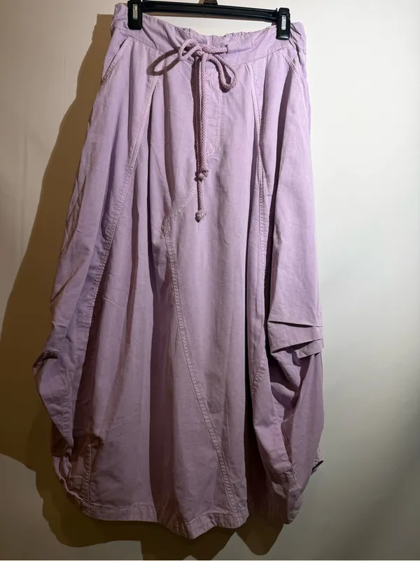 NWT Free People Willow Poplin Parachute Maxi Skirt in Pink Lavender Size S - Image 3