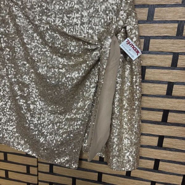 House Of Harlow Gold‎ Sequin Mini Skirt Size XS - Image 3