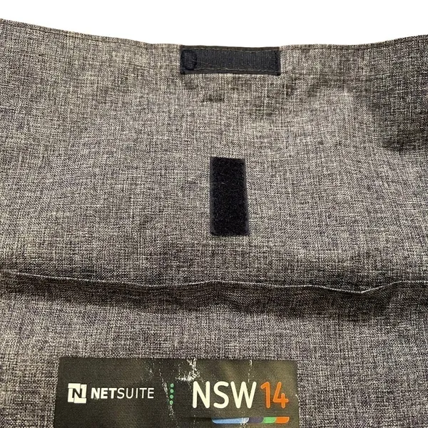 Leed's Foldover Tote Bag Shoulder Bag Gray Blue Netsuite NSW 14 Accenture Pocket - Image 9