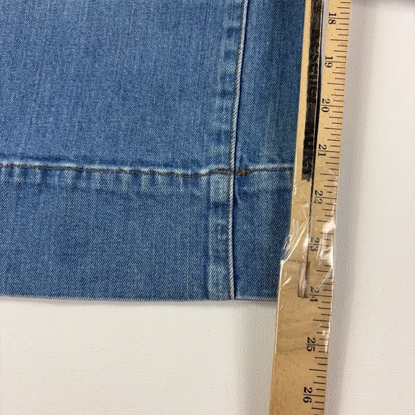 Madewell Wide-Leg Crop Jeans Womens 23 Blue Light Wash High Rise Stretch Denim - Image 4