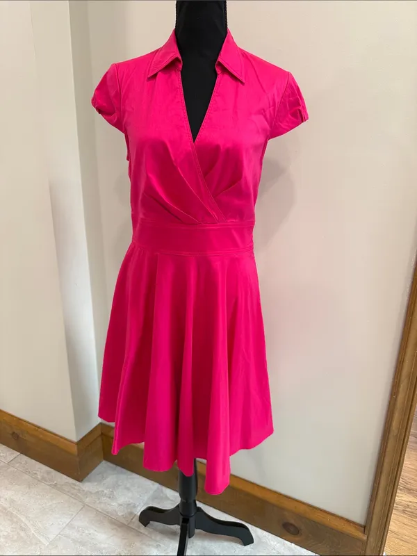 Betsey Johnson NWOT Y2K Pink Label Sz 8 Dress Fit Flare Cap Sleeve - Image 2