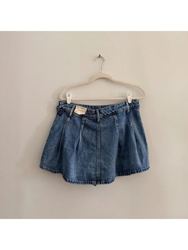 We The Free Stephie Denim Skort in Bella Blue - Image 6