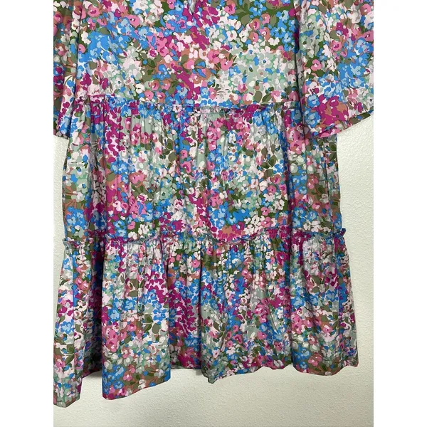 Sugarlips Women’s Floral Shift Dress With Split Neck Size XS - Image 7